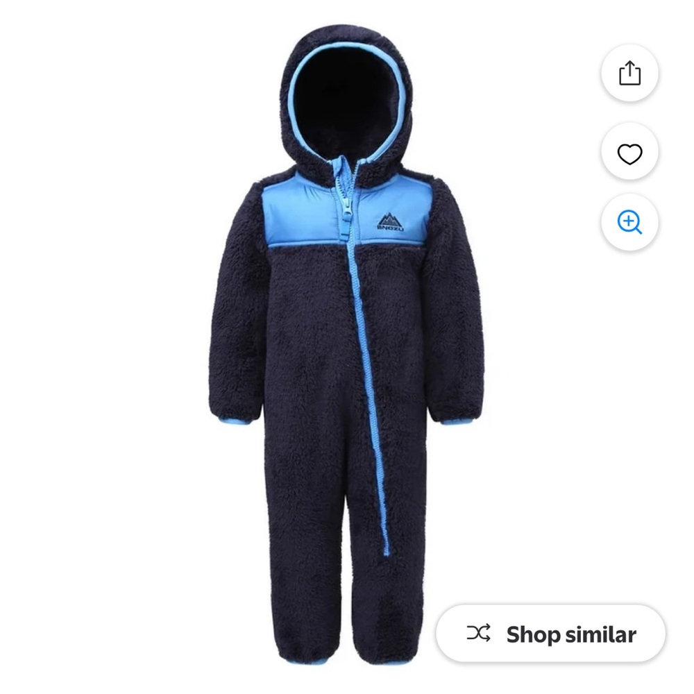 Snozu toddler fleece snow suit and jacket - Picture 2 of 6